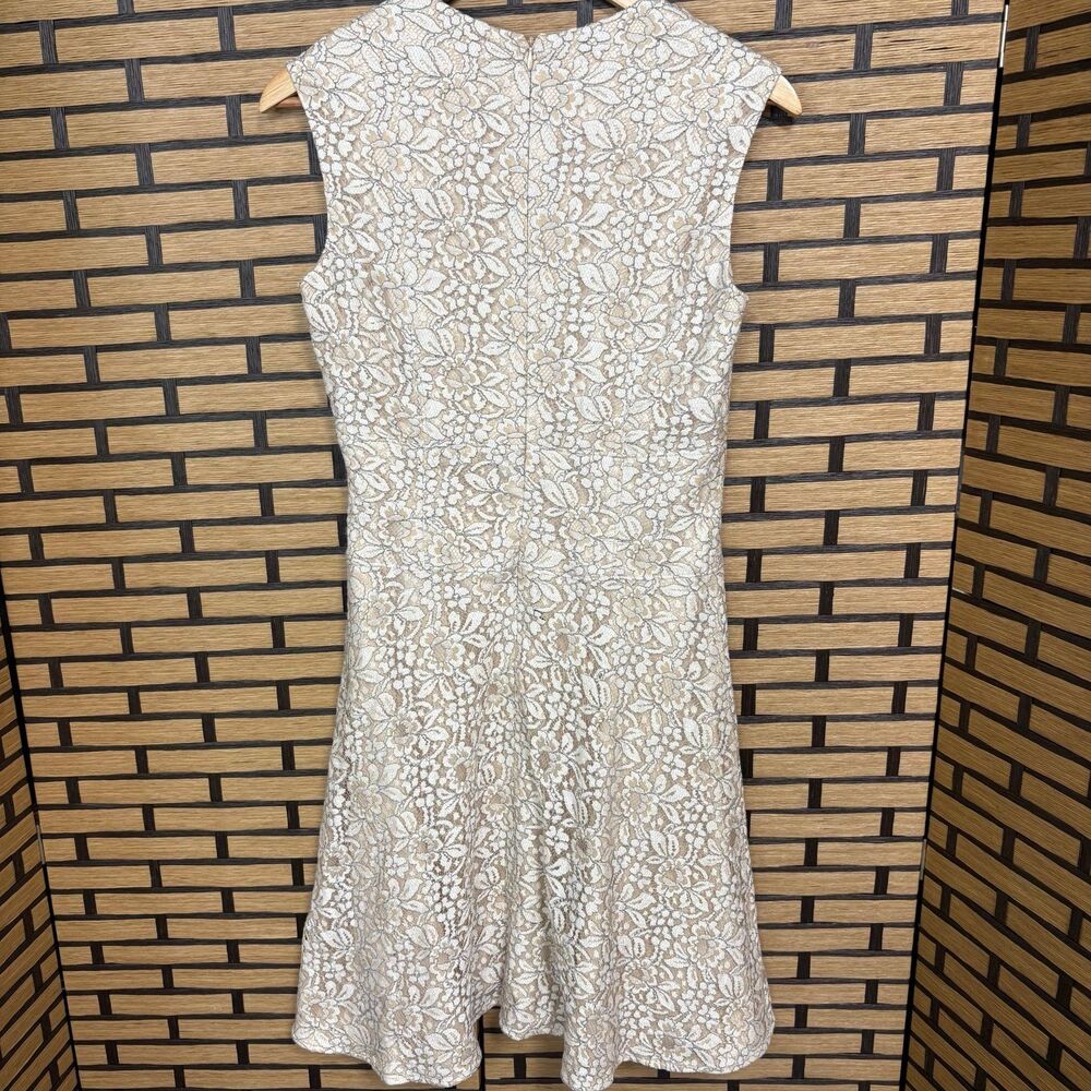 Antonio Melani Tan‎ Lace Dress Size 4 - Picture 2 of 7